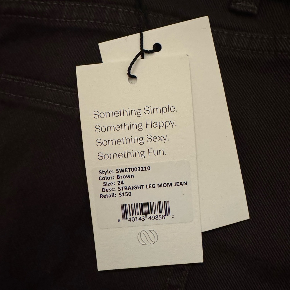 NWT Something Navy Straight Leg Mom Jeans - Picture 2 of 2